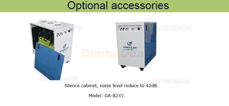 Greeloy&reg; GA-82Y 1600W/2HP Silent Dental Oilless Air Compressor with Dryer